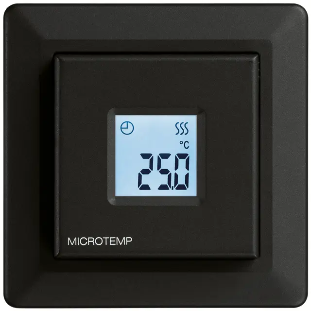 Termostat MTC3 Microtemp svart matt.