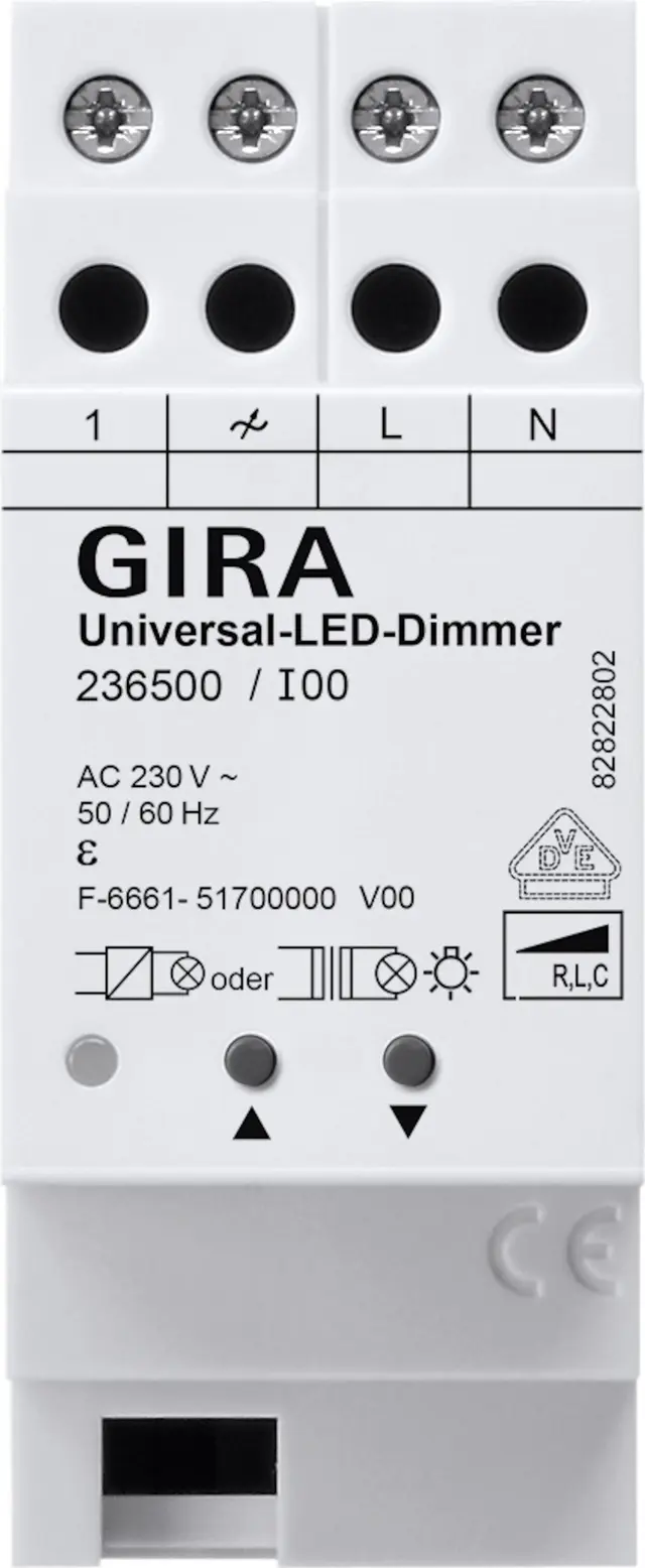 S3000 LED-dimmer universal tavlemontert