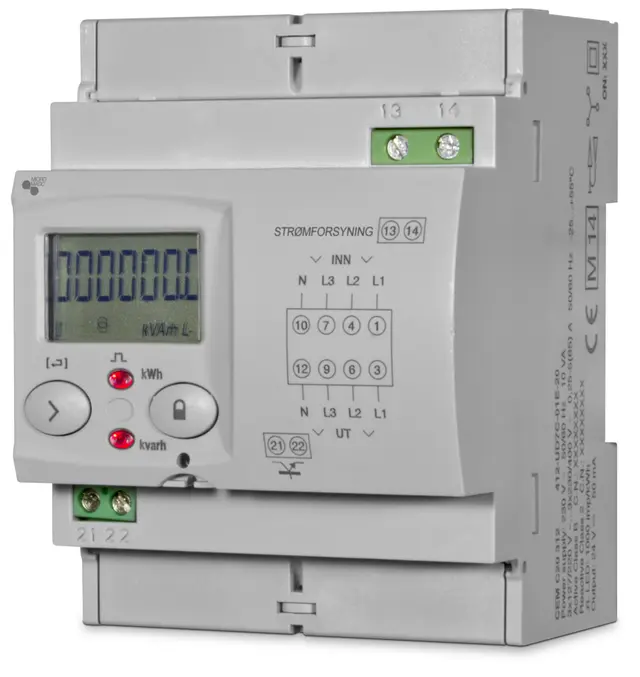 Måler kWt SE-C20 3-fase 230/400V 65A MID